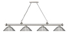Billiard Z-Lite 2306-4BN-SBN Brushed Nickel Cordon 4 Light Billiard Z-Lite