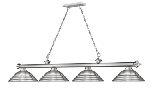 Billiard Z-Lite 2306-4BN-SBN Brushed Nickel Cordon 4 Light Billiard Z-Lite