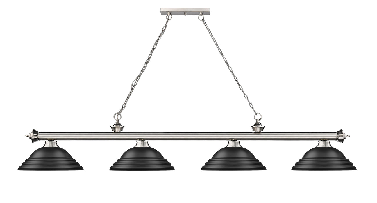 Billiard Z-Lite 2306-4BN-SMB Brushed Nickel Cordon 4 Light Billiard Z-Lite