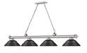 Billiard Z-Lite 2306-4BN-SMB Brushed Nickel Cordon 4 Light Billiard Z-Lite