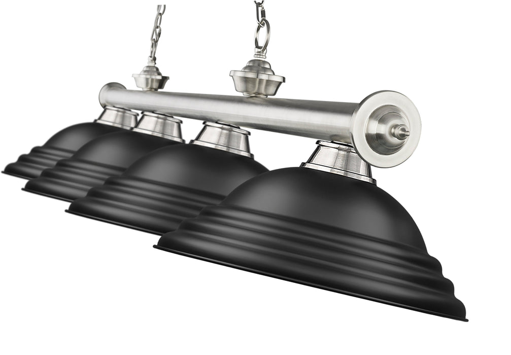 Billiard Z-Lite 2306-4BN-SMB Brushed Nickel Cordon 4 Light Billiard Z-Lite