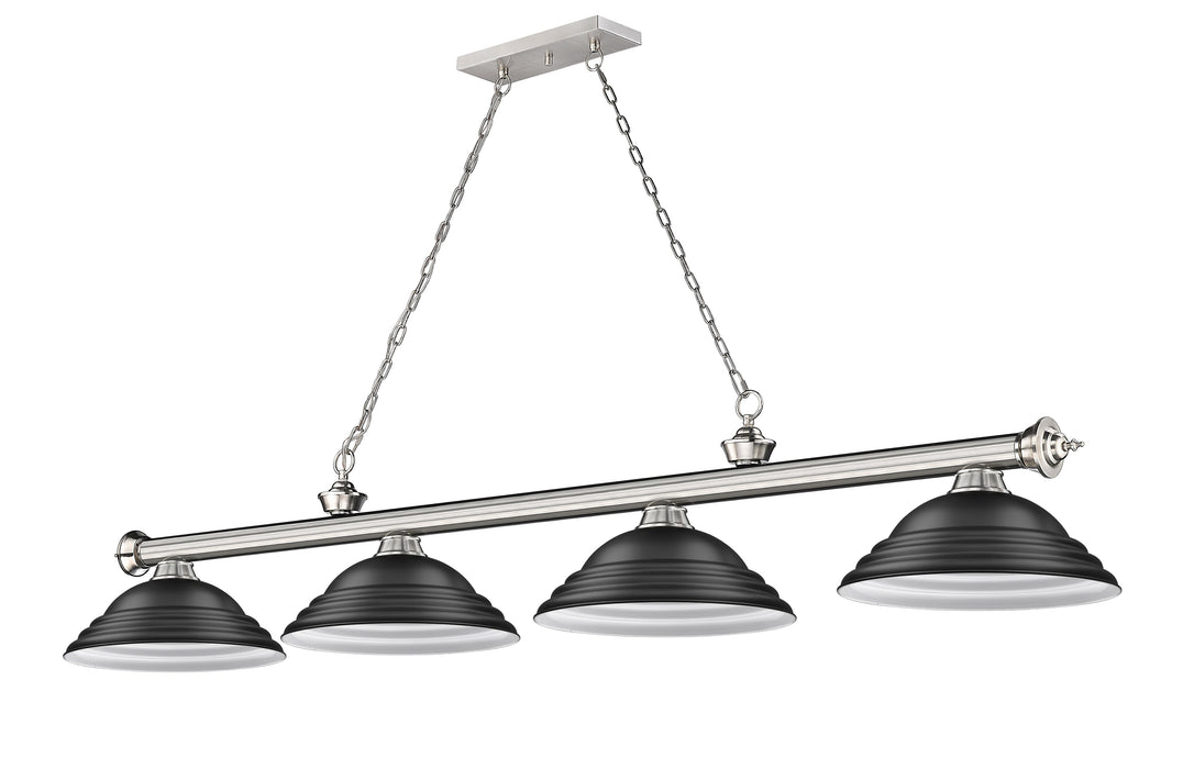 Billiard Z-Lite 2306-4BN-SMB Brushed Nickel Cordon 4 Light Billiard Z-Lite