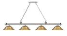 Billiard Z-Lite 2306-4BN-SRB Brushed Nickel Cordon 4 Light Billiard Z-Lite