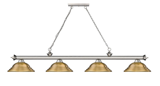 Billiard Z-Lite 2306-4BN-SRB Brushed Nickel Cordon 4 Light Billiard Z-Lite