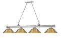Billiard Z-Lite 2306-4BN-SRB Brushed Nickel Cordon 4 Light Billiard Z-Lite