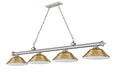 Billiard Z-Lite 2306-4BN-SRB Brushed Nickel Cordon 4 Light Billiard Z-Lite