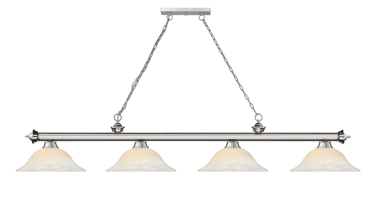 Billiard Z-Lite 2306-4BN-WM16 Brushed Nickel Cordon 4 Light Billiard Z-Lite