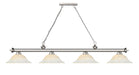 Billiard Z-Lite 2306-4BN-WM16 Brushed Nickel Cordon 4 Light Billiard Z-Lite