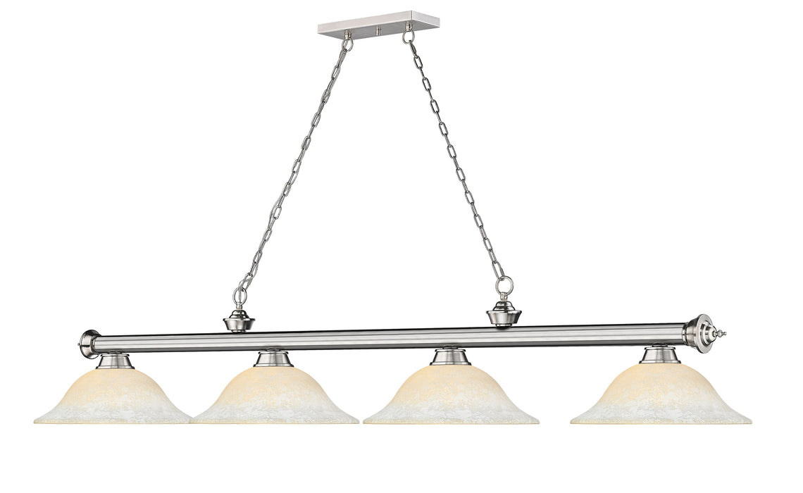Billiard Z-Lite 2306-4BN-WM16 Brushed Nickel Cordon 4 Light Billiard Z-Lite