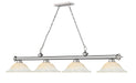 Billiard Z-Lite 2306-4BN-WM16 Brushed Nickel Cordon 4 Light Billiard Z-Lite