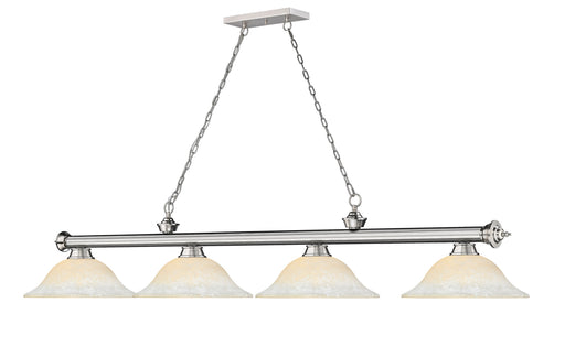 Billiard Z-Lite 2306-4BN-WM16 Brushed Nickel Cordon 4 Light Billiard Z-Lite