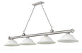 Billiard Z-Lite 2306-4BN-WM16 Brushed Nickel Cordon 4 Light Billiard Z-Lite
