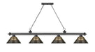Billiard Z-Lite 2306-4BP-ARS Bronze Plate Cordon 4 Light Billiard Z-Lite