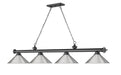 Billiard Z-Lite 2306-4BP-BN15 Bronze Plate Cordon 4 Light Billiard Z-Lite