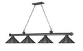 Billiard Z-Lite 2306-4BP-BP15 Bronze Plate Cordon 4 Light Billiard Z-Lite