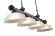 Billiard Z-Lite 2306-4BP-DWL14 Bronze Plate Cordon 4 Light Billiard Z-Lite