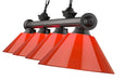 Billiard Z-Lite 2306-4BP-PRD Bronze Plate Cordon 4 Light Billiard Z-Lite