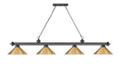 Billiard Z-Lite 2306-4BP-RB15 Bronze Plate Cordon 4 Light Billiard Z-Lite
