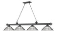 Billiard Z-Lite 2306-4BP-SBN Bronze Plate Cordon 4 Light Billiard Z-Lite