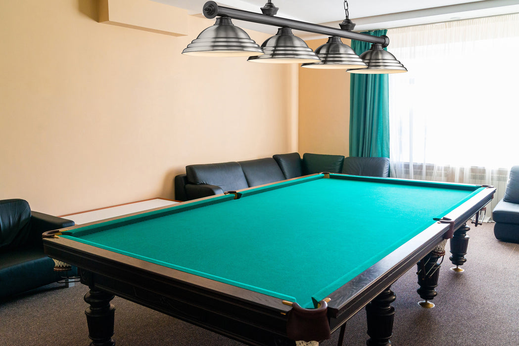 Billiard Z-Lite 2306-4BP-SBN Bronze Plate Cordon 4 Light Billiard Z-Lite