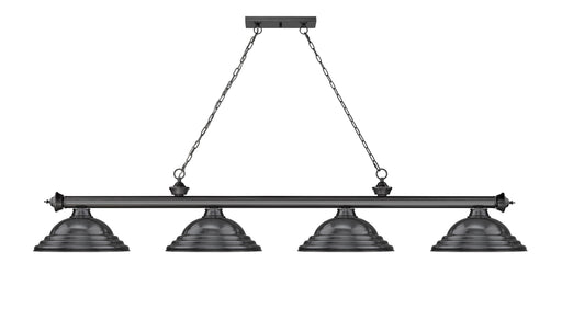 Billiard Z-Lite 2306-4BP-SBP Bronze Plate Cordon 4 Light Billiard Z-Lite