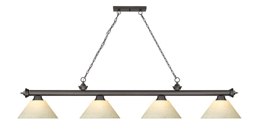 Billiard Z-Lite 2306-4BRZ-AGM14 Bronze Cordon 4 Light Billiard Z-Lite