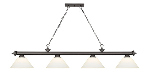 Billiard Z-Lite 2306-4BRZ-AMO14 Bronze Cordon 4 Light Billiard Z-Lite