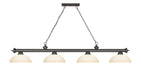 Billiard Z-Lite 2306-4BRZ-DMO14 Bronze Cordon 4 Light Billiard Z-Lite