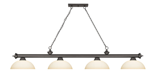 Billiard Z-Lite 2306-4BRZ-DMO14 Bronze Cordon 4 Light Billiard Z-Lite