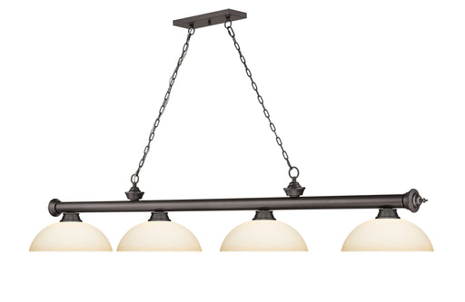 Billiard Z-Lite 2306-4BRZ-DMO14 Bronze Cordon 4 Light Billiard Z-Lite