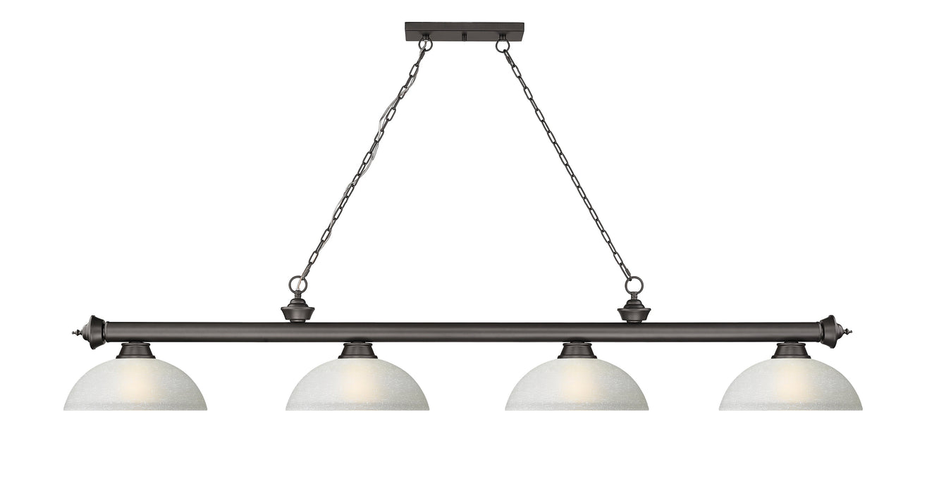 Billiard Z-Lite 2306-4BRZ-DWL14 Bronze Cordon 4 Light Billiard Z-Lite