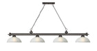 Billiard Z-Lite 2306-4BRZ-DWL14 Bronze Cordon 4 Light Billiard Z-Lite