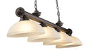 Billiard Z-Lite 2306-4BRZ-DWL14 Bronze Cordon 4 Light Billiard Z-Lite