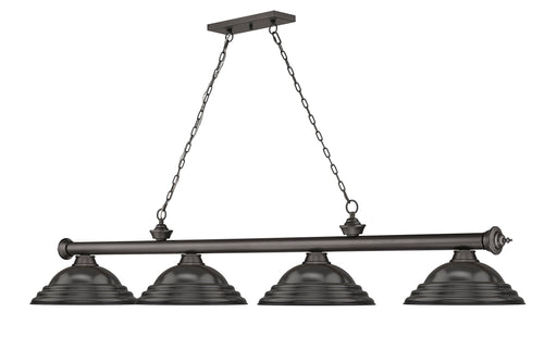 Billiard Z-Lite 2306-4BRZ-SBRZ Bronze Cordon 4 Light Billiard Z-Lite