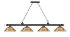 Billiard Z-Lite 2306-4BRZ-SRB Bronze Cordon 4 Light Billiard Z-Lite