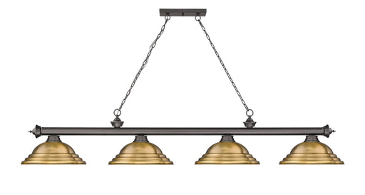 Billiard Z-Lite 2306-4BRZ-SRB Bronze Cordon 4 Light Billiard Z-Lite