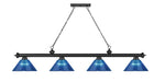 Billiard Z-Lite 2306-4MB-ARDB Matte Black Cordon 4 Light Billiard Z-Lite