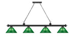 Billiard Z-Lite 2306-4MB-ARG Matte Black Cordon 4 Light Billiard Z-Lite