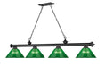 Billiard Z-Lite 2306-4MB-ARG Matte Black Cordon 4 Light Billiard Z-Lite