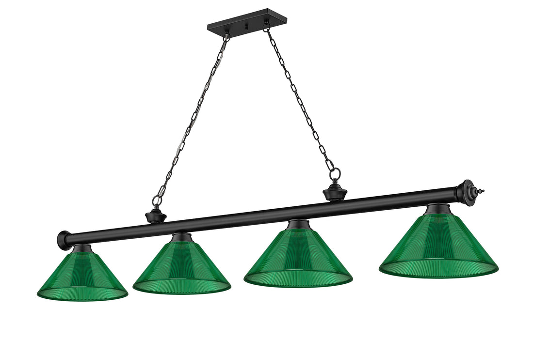Billiard Z-Lite 2306-4MB-ARG Matte Black Cordon 4 Light Billiard Z-Lite