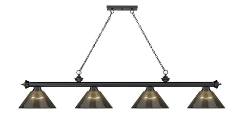 Billiard Z-Lite 2306-4MB-ARS Matte Black Cordon 4 Light Billiard Z-Lite