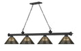 Billiard Z-Lite 2306-4MB-ARS Matte Black Cordon 4 Light Billiard Z-Lite