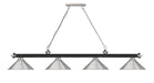 Billiard Z-Lite 2306-4MB-BN-BN15 Matte Black + Brushed Nickel Cordon 4 Light Billiard Z-Lite