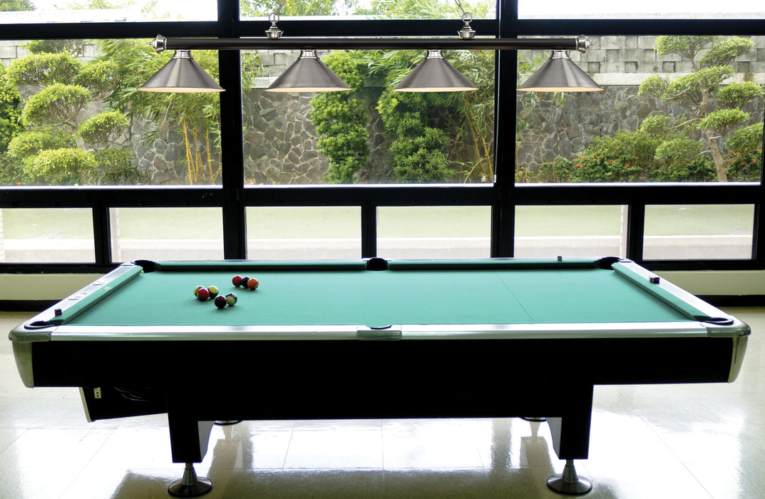 Billiard Z-Lite 2306-4MB-BN-BN15 Matte Black + Brushed Nickel Cordon 4 Light Billiard Z-Lite