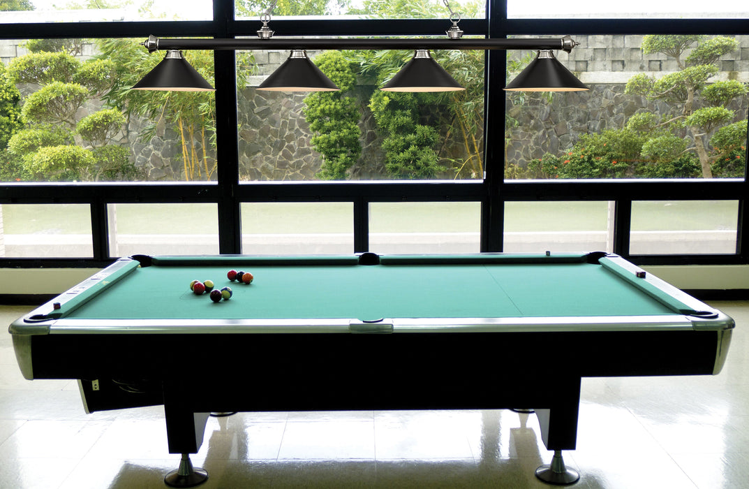 Billiard Z-Lite 2306-4MB-BN-MB15 Matte Black + Brushed Nickel Cordon 4 Light Billiard Z-Lite