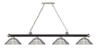 Billiard Z-Lite 2306-4MB-BN-SBN Matte Black + Brushed Nickel Cordon 4 Light Billiard Z-Lite