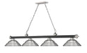 Billiard Z-Lite 2306-4MB-BN-SBN Matte Black + Brushed Nickel Cordon 4 Light Billiard Z-Lite