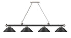 Billiard Z-Lite 2306-4MB-BN-SMB Matte Black + Brushed Nickel Cordon 4 Light Billiard Z-Lite