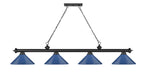 Billiard Z-Lite 2306-4MB-MNB Matte Black Cordon 4 Light Billiard Z-Lite