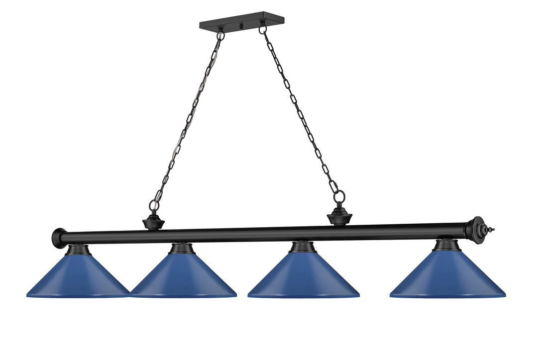 Billiard Z-Lite 2306-4MB-MNB Matte Black Cordon 4 Light Billiard Z-Lite